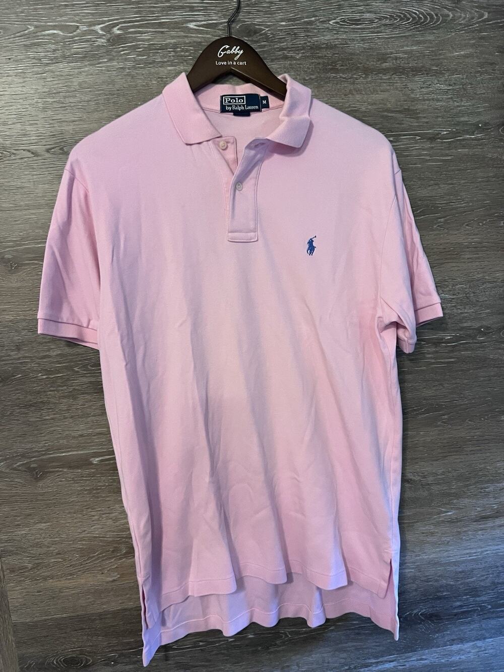 Polo ralph lauren polo shirt men Size Medium Light Pink Excellent